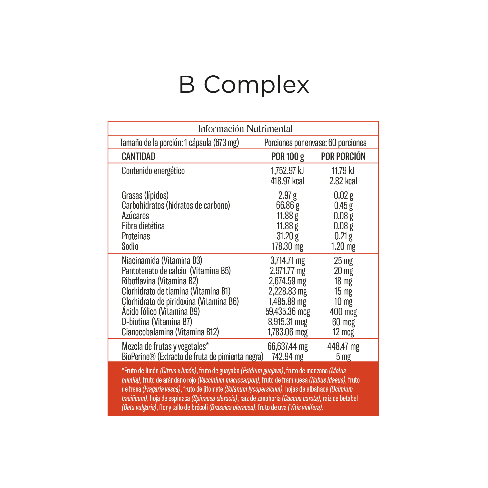 B Complex Vitaminas Wellness