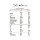 Información nutrimental Multiwellnes | Elemental Wellness